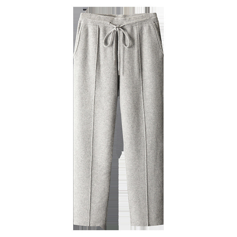 Light gray drawstring lounge pants for casual comfort and everyday wear